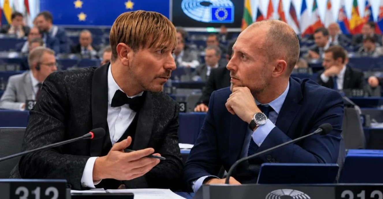 Alessandro Recine e Stefano Ciaurelli durante l'audizione al Parlamento Europeo